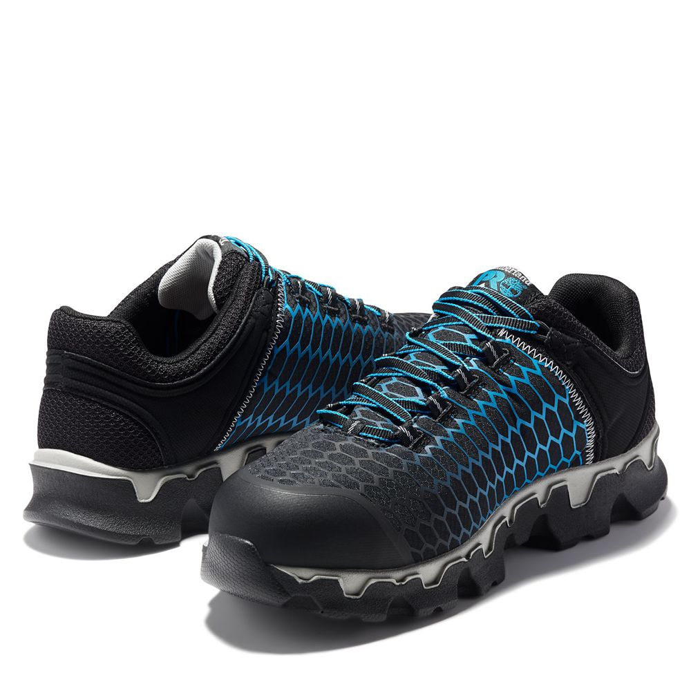Zapatos De Seguridad Timberland Hombre Pro® Powertrain Sport Alloy Toe Eh Negras/Azules - Chile YKN-
